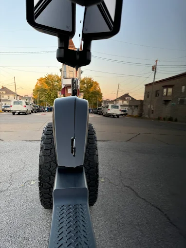 Rivian electric truck detail shot from above